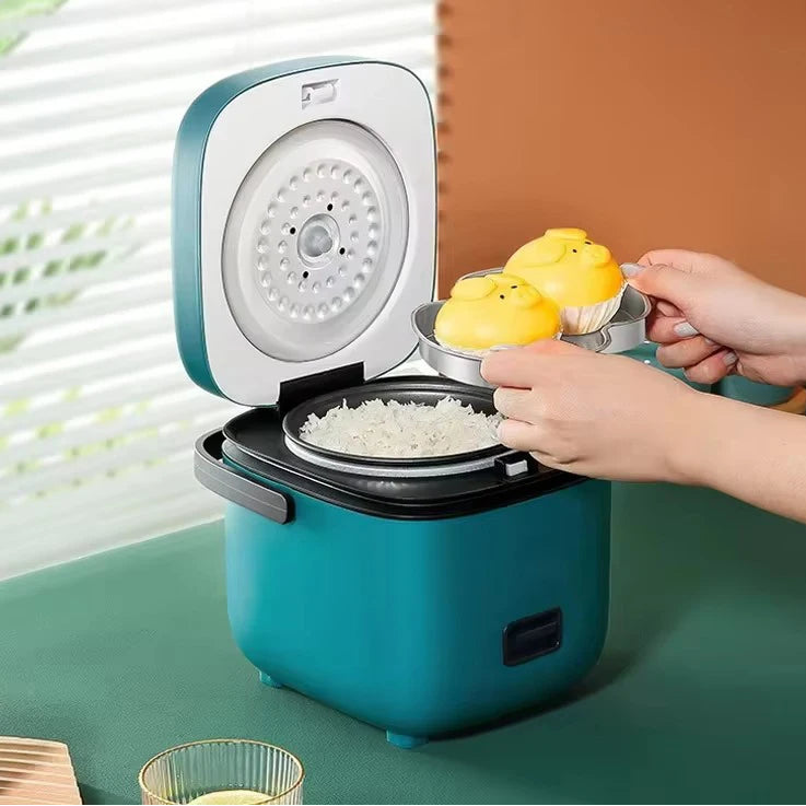Mini Electric Rice Cooker – 1.2L Automatic Food Steamer & Warmer for 1–2 People | Compact Kitchen Cooking Machine