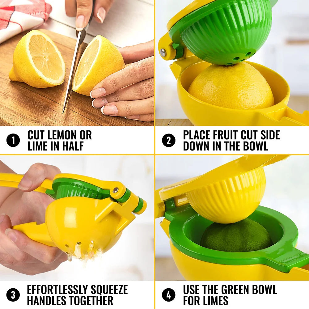 Portable Fresh Juice Presser Fruit Extractor Orange Citrus Lime Lemon Squeezer Hand Press Juicer Metal Portable Manual Juicer