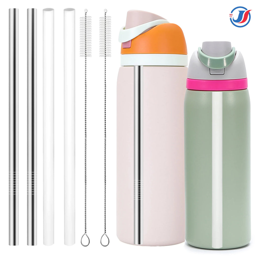 6pcs Water Bottle Straws for Owala 24oz 32oz, Stainless Steel Metal Straws  Reusable Tumbler Straws Bottle Accessories Parts