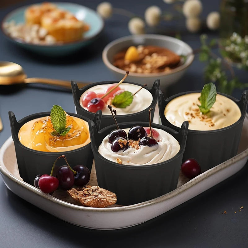 4Pcs Silicone Egg Poacher Cups – Non-Stick Egg Boiler Molds for Air Fryer, Baking, Cupcakes & Pudding