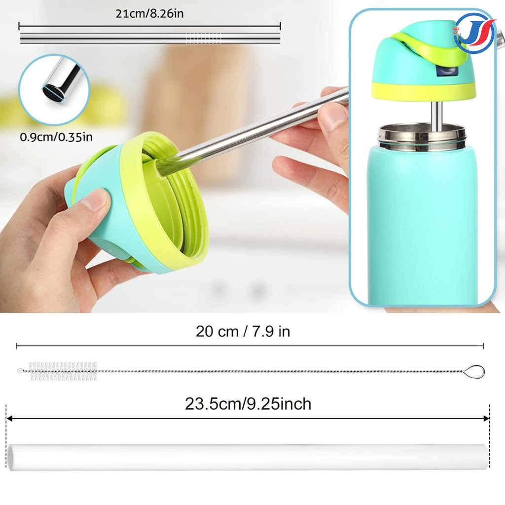 6pcs Water Bottle Straws for Owala 24oz 32oz, Stainless Steel Metal Straws  Reusable Tumbler Straws Bottle Accessories Parts