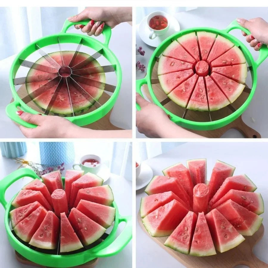 1/2 Pcs Stainless Steel Watermelon Knife – Large Fruit Cutter & Slicer for Watermelon, Hami Melon & Other Fruits
