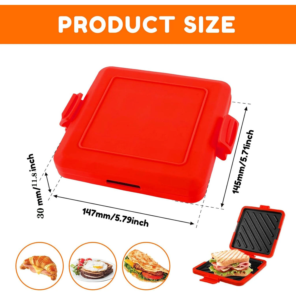 1 microwave waffle maker Panini machine universal food grade non stick bread baking tray, simple and stylish, kitchen food prep